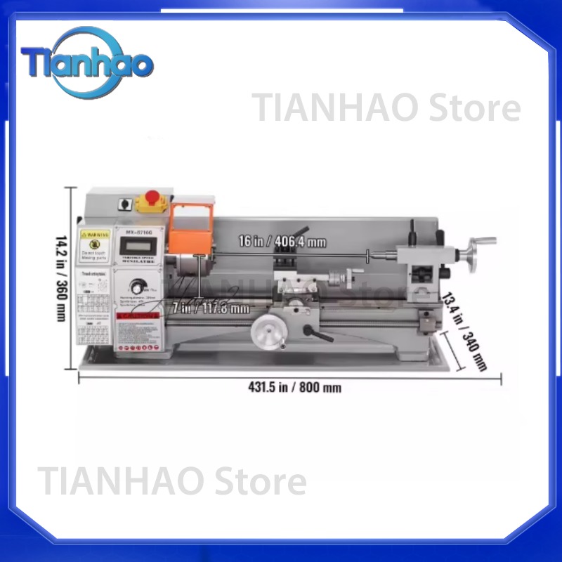 Torno de metal de 7'' x 16'' p - Power X Tools And Machinery reseña y precio